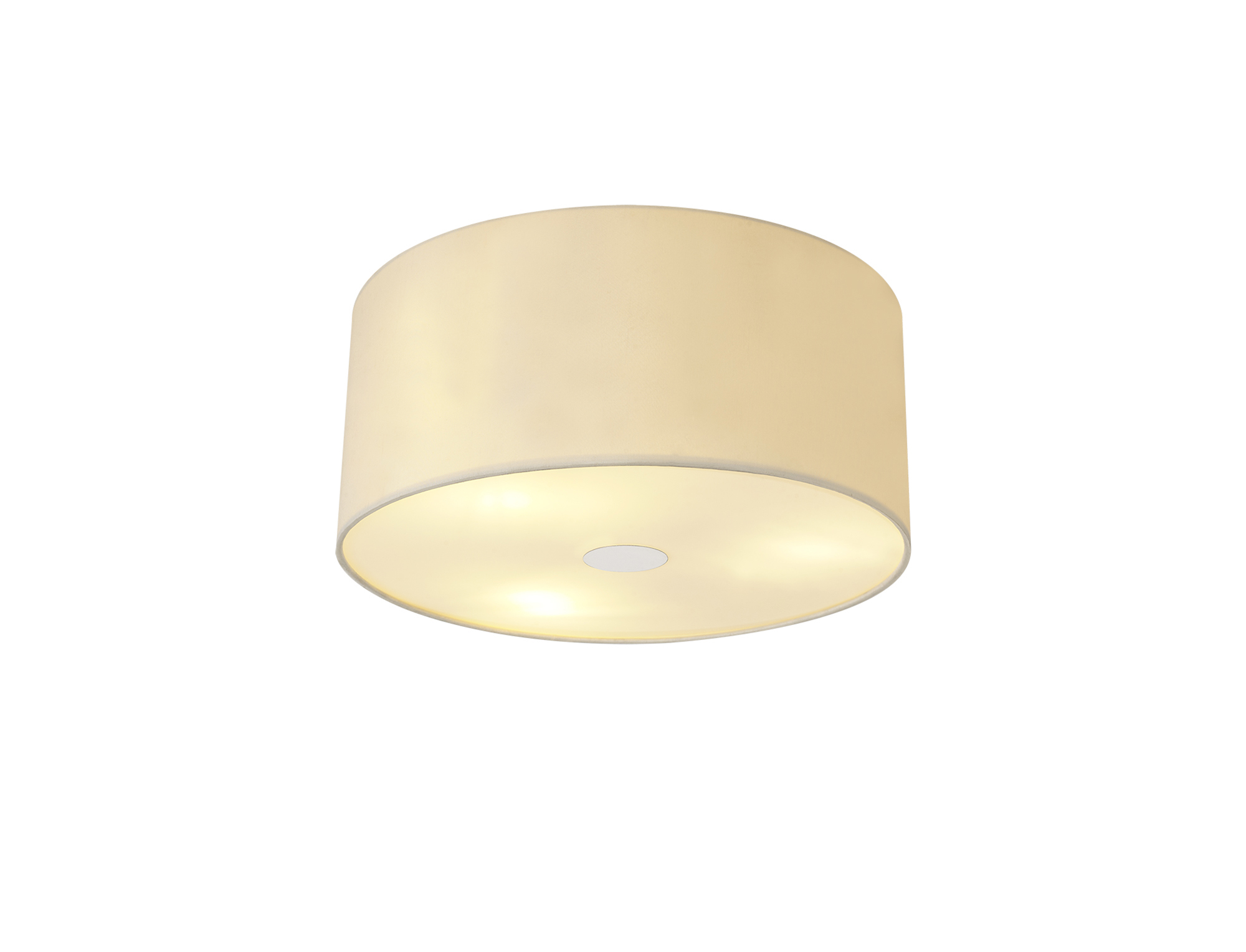 Baymont 40cm, Flush 3 Light Polished Chrome, Ivory Pearl, Frosted Diffuser